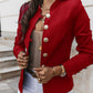 Elegant, ettersittende blazer for kvinner med gullknapper
