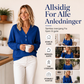 Dame uformell genser med V-hals og knapper