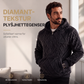 Plysj-strikket hettegenser for menn med diamantmønster og tekstur