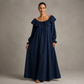 Uformell off-shoulder maxi-kjole for kvinner