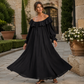 Uformell off-shoulder maxi-kjole for kvinner