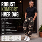 Herre-camouflasje trenings-cargobukser med snøring i midjen