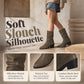 Støvler med spiss tå og tykk hæl for kvinner
