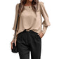Women's Casual Solid Long Sleeve Blouse