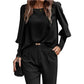 Women's Casual Solid Long Sleeve Blouse