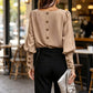 Women's Casual Solid Long Sleeve Blouse