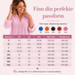 Damebluse med ensfarget design og volangkrage