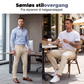 Stretch slanke forretningsbukser for menn