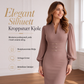 Elegant bodycon-kjole med V-hals og bispeermer for kvinner