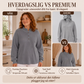 Dame Vaffelstrikket Henley-genser
