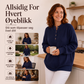 Dame Vaffelstrikket Henley-genser