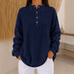 Dame Vaffelstrikket Henley-genser