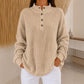 Dame Vaffelstrikket Henley-genser