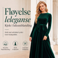 Elegant langermet fløyelskjole i maxi-lengde for kvinner