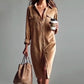 🔥 55 % RABATT! Effortless Chic Corduroy Shirt Dress – Myk, behagelig og allsidig for alle årstider 🍂