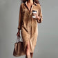 🔥 55 % RABATT! Effortless Chic Corduroy Shirt Dress – Myk, behagelig og allsidig for alle årstider 🍂