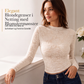Elegant blondebluse med lange ermer for kvinner