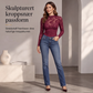Elegant blondebluse med lange ermer for kvinner