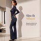 Elegant blondebluse med lange ermer for kvinner