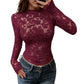 Elegant blondebluse med lange ermer for kvinner