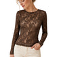 Elegant blondebluse med lange ermer for kvinner