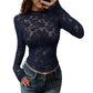 Elegant blondebluse med lange ermer for kvinner