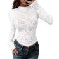 Elegant blondebluse med lange ermer for kvinner