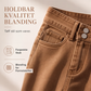 Jeans for kvinner, høy midje, vide ben, casual stil