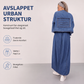 Slankende denim-maxi-kjole