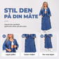 Slankende denim-maxi-kjole