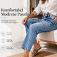 Jeans med høy midje og strekk for kvinner, rett ben