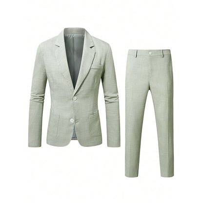 Dress med slank passform for menn, 2-delt