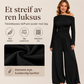 Offskulder jumpsuit med vide ben for kvinner