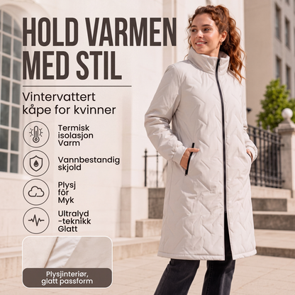 Unisex middels lang vattert vinterjakke