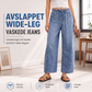 Damejeans med løstsittende, vidde ben og uformell passform