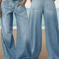 Jeans med høy midje og vide ben for kvinner