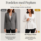 Minimalistisk ensfarget teksturert jakke med knapper foran
