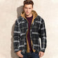 ⏳ Nieuwe aankomsten 50% korting ⏰  Quilted gevoerde plaid jas met capuchon voor heren
