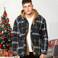 ⏳ Nieuwe aankomsten 50% korting ⏰  Quilted gevoerde plaid jas met capuchon voor heren