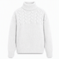 🔥 49% RABATT ❄️ Ensfarget Kabelstrikket Genser med Rullekrage til Dame – Varm, Myk & Elegant