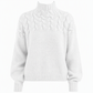 🔥 49% RABATT ❄️ Ensfarget Kabelstrikket Genser med Rullekrage til Dame – Varm, Myk & Elegant