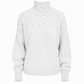 🔥 49% RABATT ❄️ Ensfarget Kabelstrikket Genser med Rullekrage til Dame – Varm, Myk & Elegant