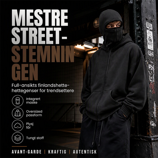 🔥 49% RABATT 😎Unisex hettegenser med glidelås og dobbel hette – uformell, stilfull og allsidig