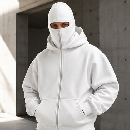 🔥 49% RABATT 😎Unisex hettegenser med glidelås og dobbel hette – uformell, stilfull og allsidig
