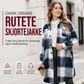 Uformell lang rutete skjortejakke for kvinner med knapper