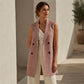 Dobbeltspent blazer-vest for kvinner