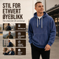 Uformell halv-glidelås cordfløyels hettegenser for menn
