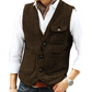 Herre uformell vintage V-hals vest
