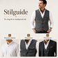 Herre uformell vintage V-hals vest