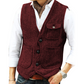 Herre uformell vintage V-hals vest